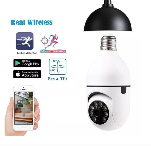 Foco solar tipo cámara Jenissi con sensor de movimiento para iluminación exterior